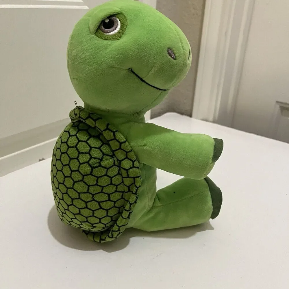 2019 Progressive Plush Terry Green Turtle Plush Tortoise Stuffed Animal Toy 10”